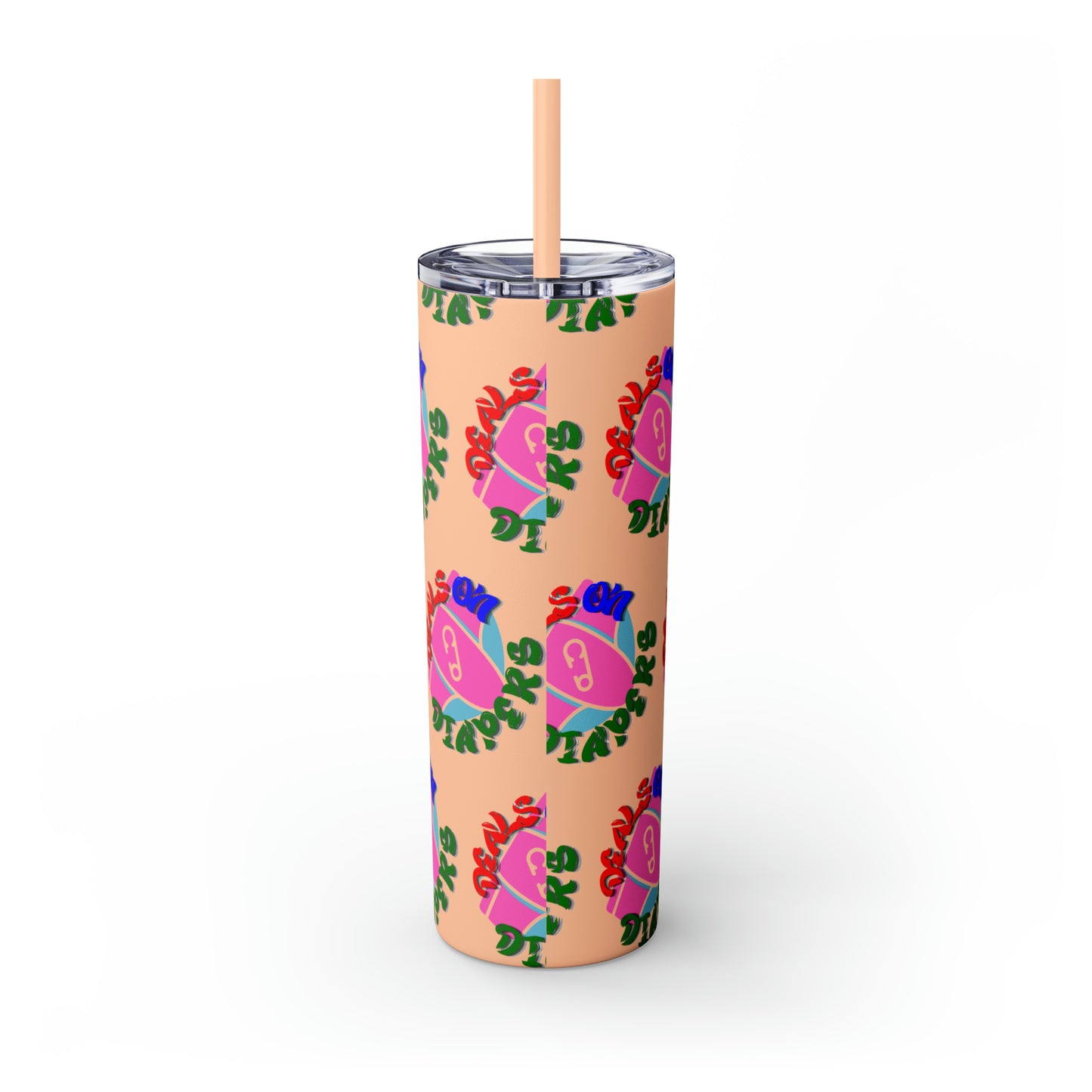 Deals On Diapers Skinny Tumbler with Straw, 20oz