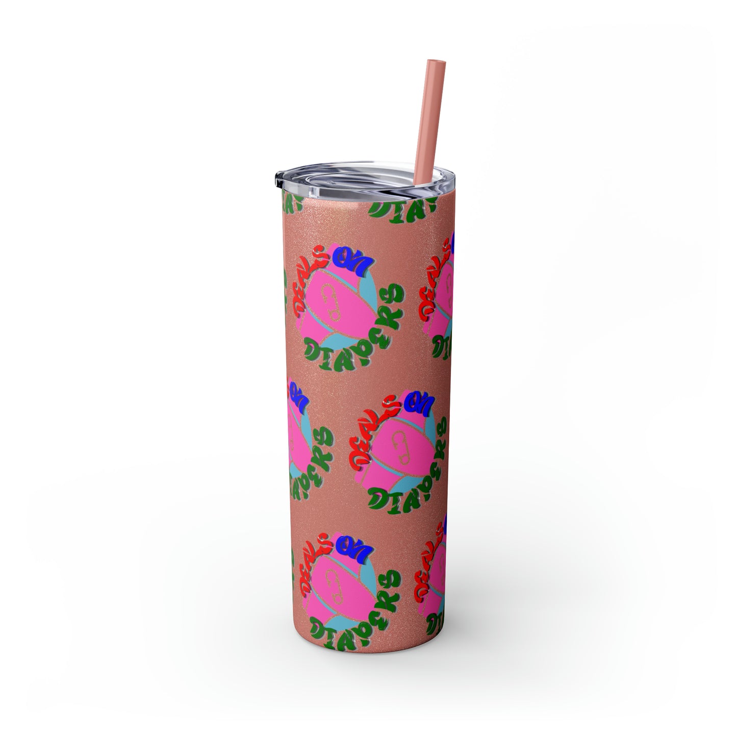 Deals On Diapers Skinny Tumbler with Straw, 20oz