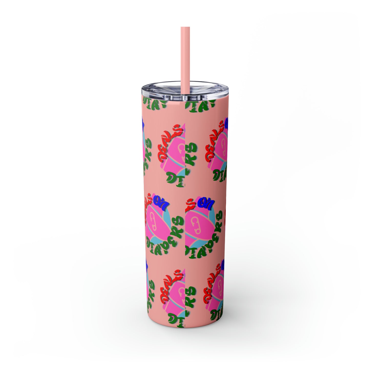 Deals On Diapers Skinny Tumbler with Straw, 20oz