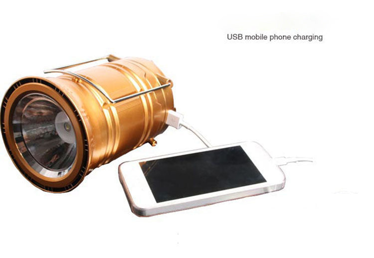 New solar charging type multifunctional telescopic camping lantern lantern outdoor camping tent lamp