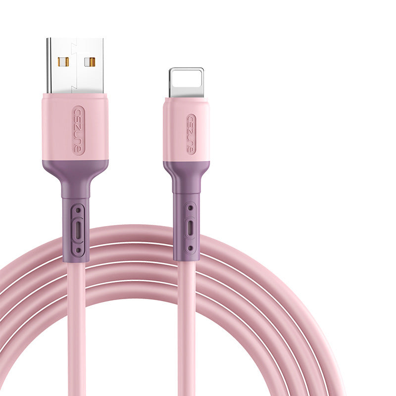 Liquid silicone flash charging data cable