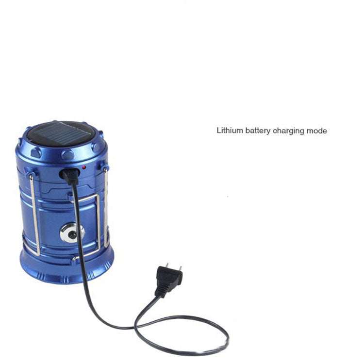 New solar charging type multifunctional telescopic camping lantern lantern outdoor camping tent lamp