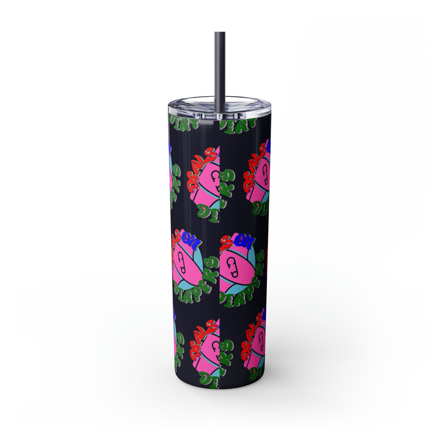 Deals On Diapers Skinny Tumbler with Straw, 20oz
