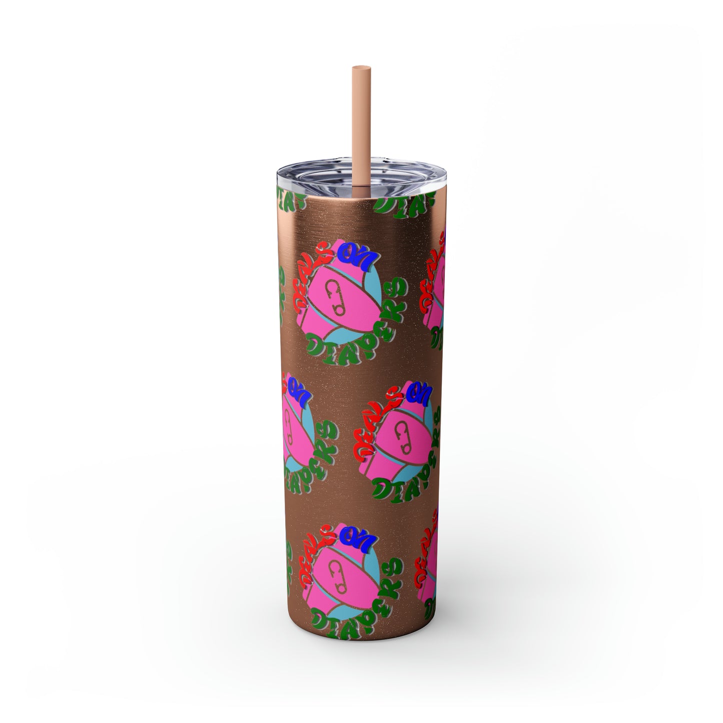 Deals On Diapers Skinny Tumbler with Straw, 20oz