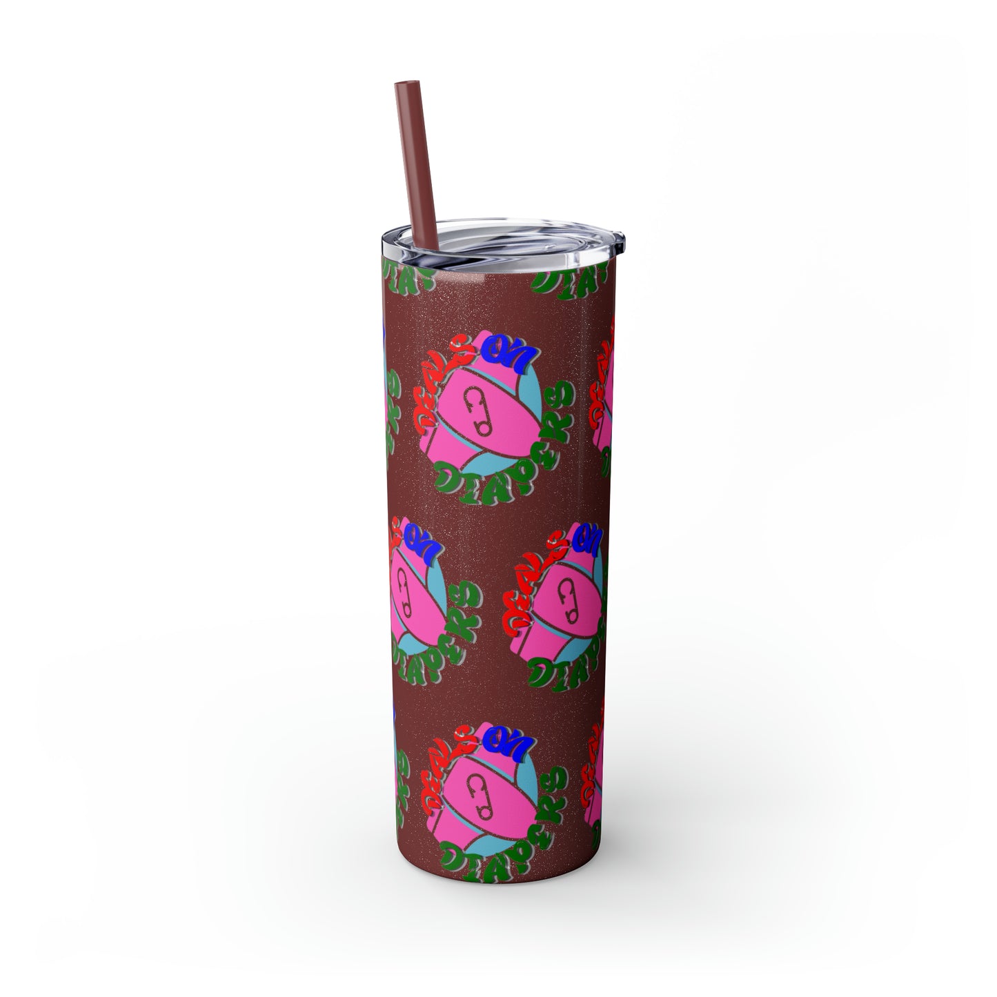Deals On Diapers Skinny Tumbler with Straw, 20oz