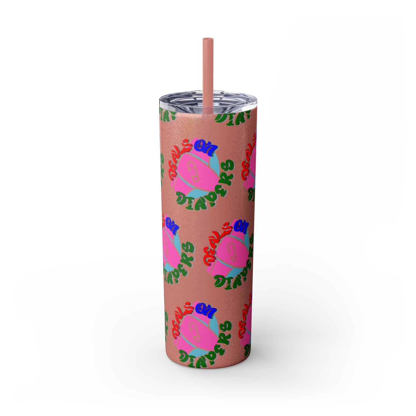 Deals On Diapers Skinny Tumbler with Straw, 20oz