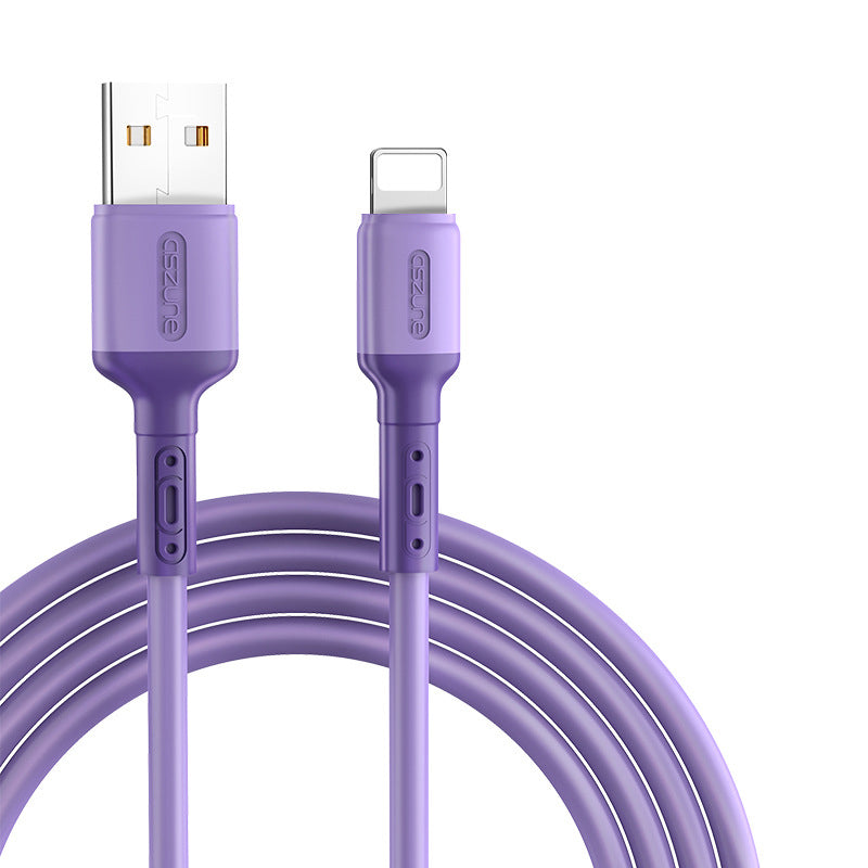 Liquid silicone flash charging data cable