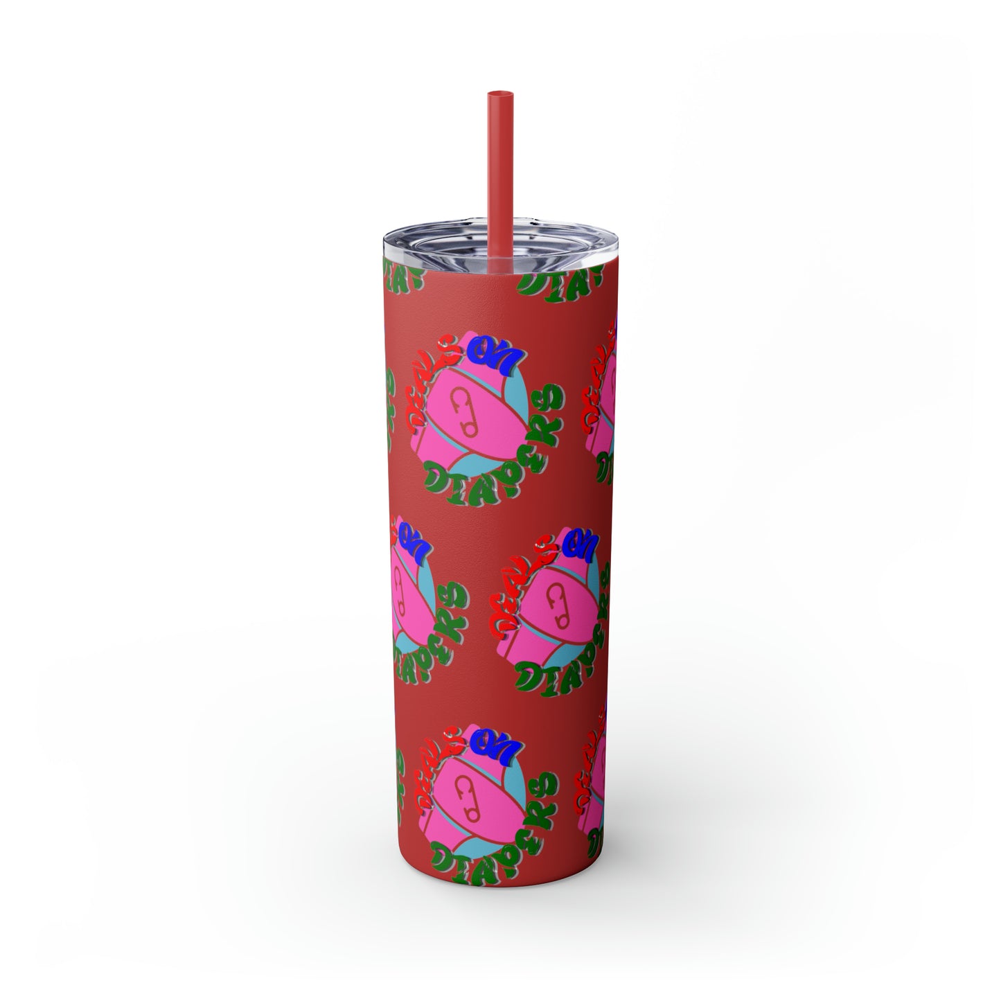 Deals On Diapers Skinny Tumbler with Straw, 20oz