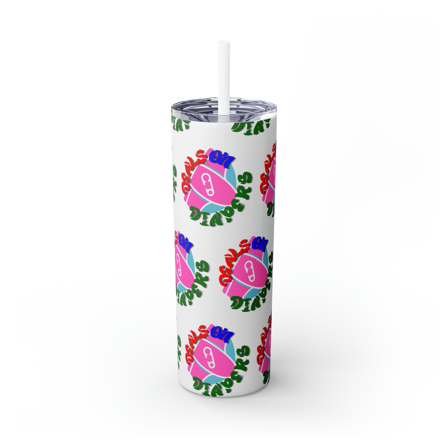 Deals On Diapers Skinny Tumbler with Straw, 20oz