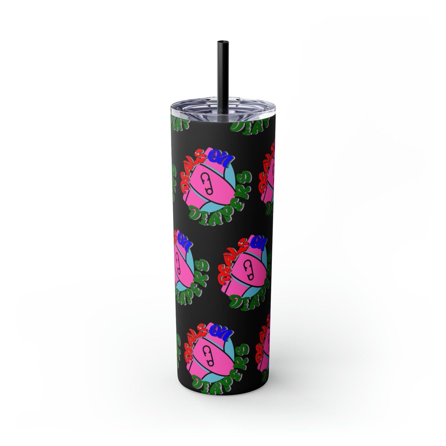 Deals On Diapers Skinny Tumbler with Straw, 20oz