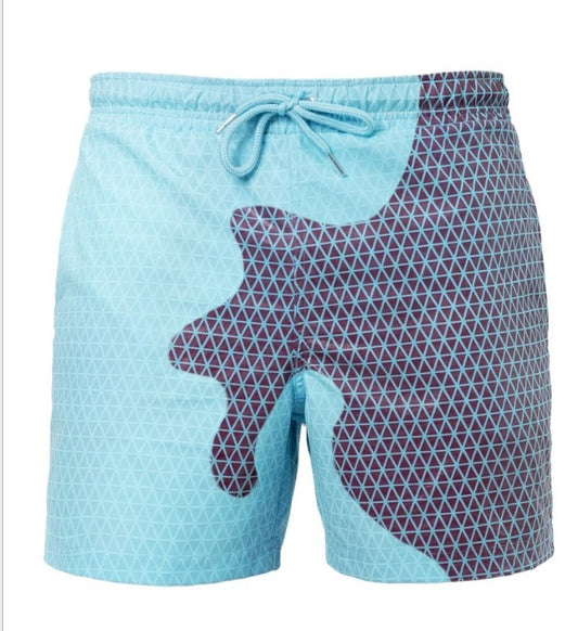 Discoloration In Water Beach Sports Fitness Shorts Quick-Drying Swimming Trunks Temperature Change