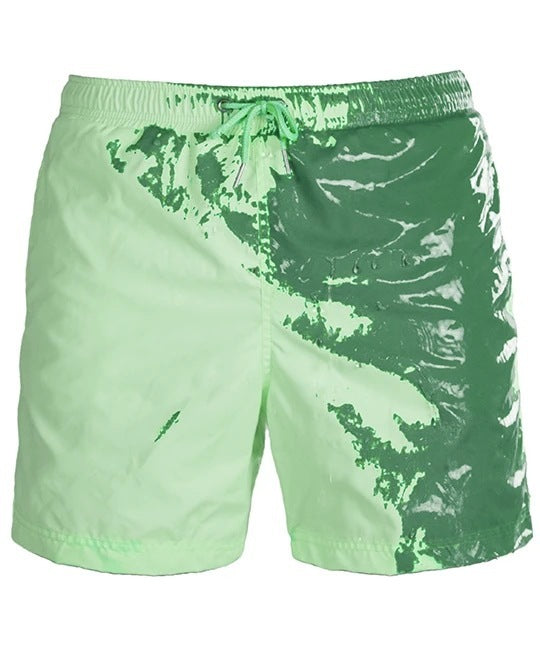 Discoloration In Water Beach Sports Fitness Shorts Quick-Drying Swimming Trunks Temperature Change