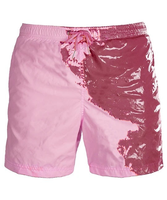Discoloration In Water Beach Sports Fitness Shorts Quick-Drying Swimming Trunks Temperature Change
