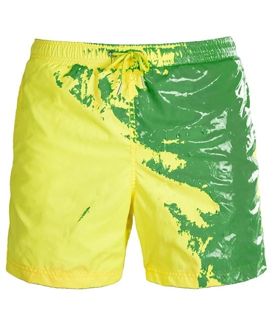 Discoloration In Water Beach Sports Fitness Shorts Quick-Drying Swimming Trunks Temperature Change