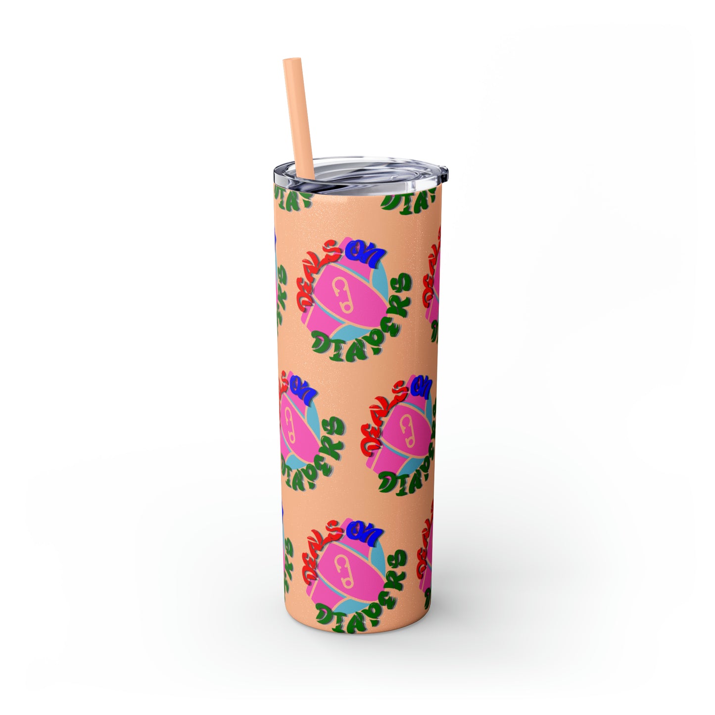 Deals On Diapers Skinny Tumbler with Straw, 20oz