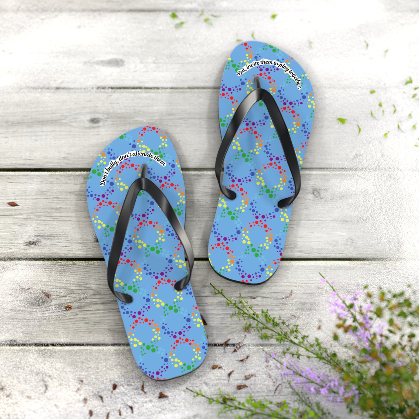 Autism Awareness Flip Flops
