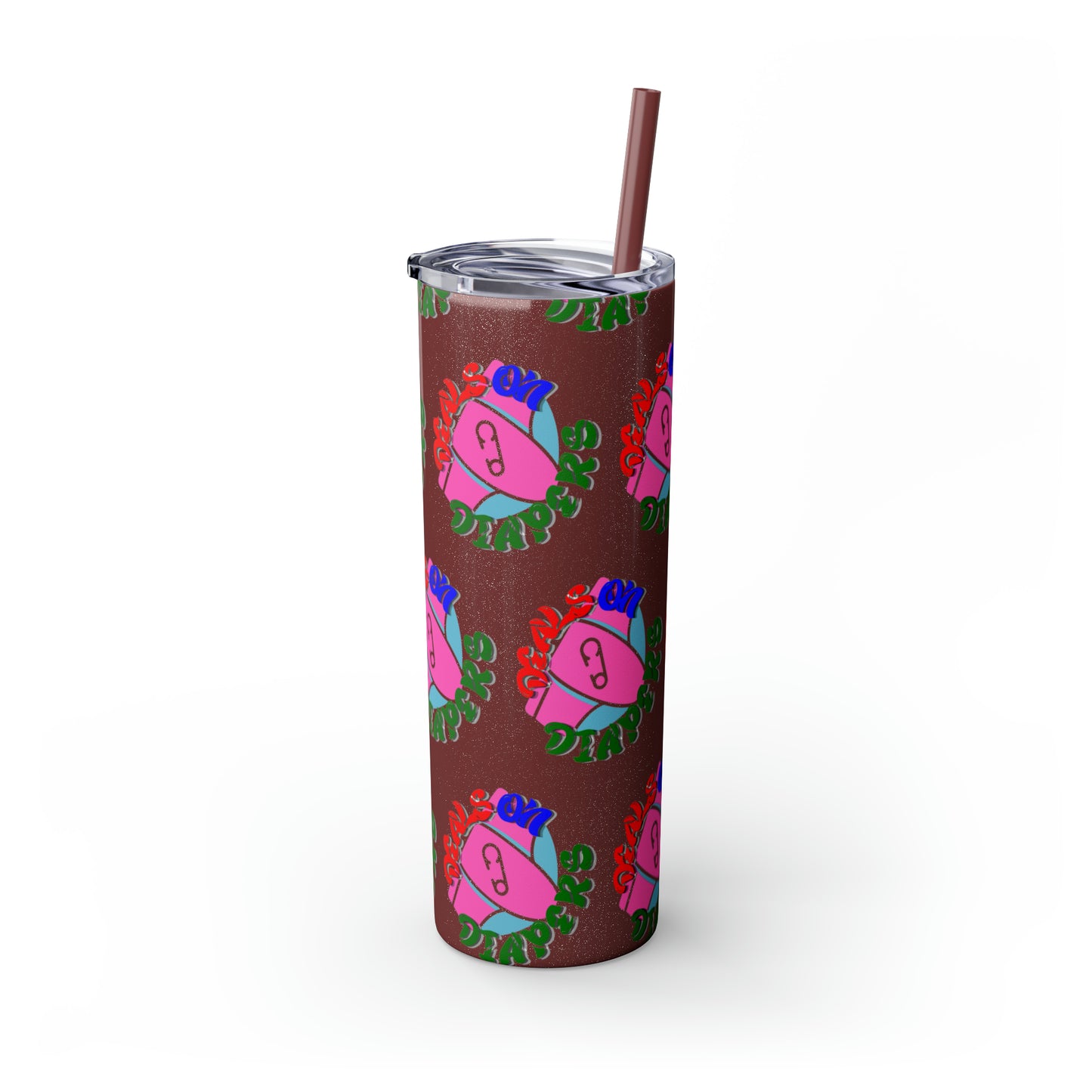 Deals On Diapers Skinny Tumbler with Straw, 20oz