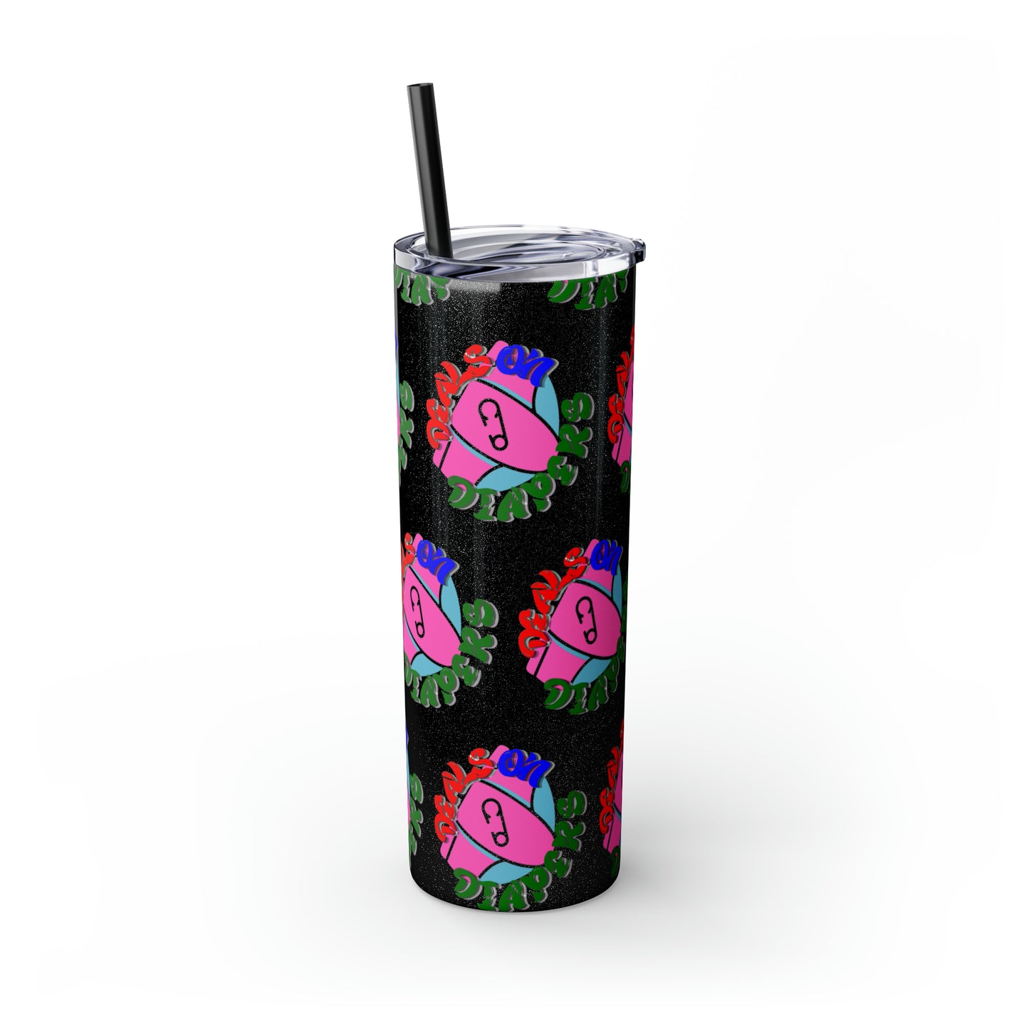 Deals On Diapers Skinny Tumbler with Straw, 20oz