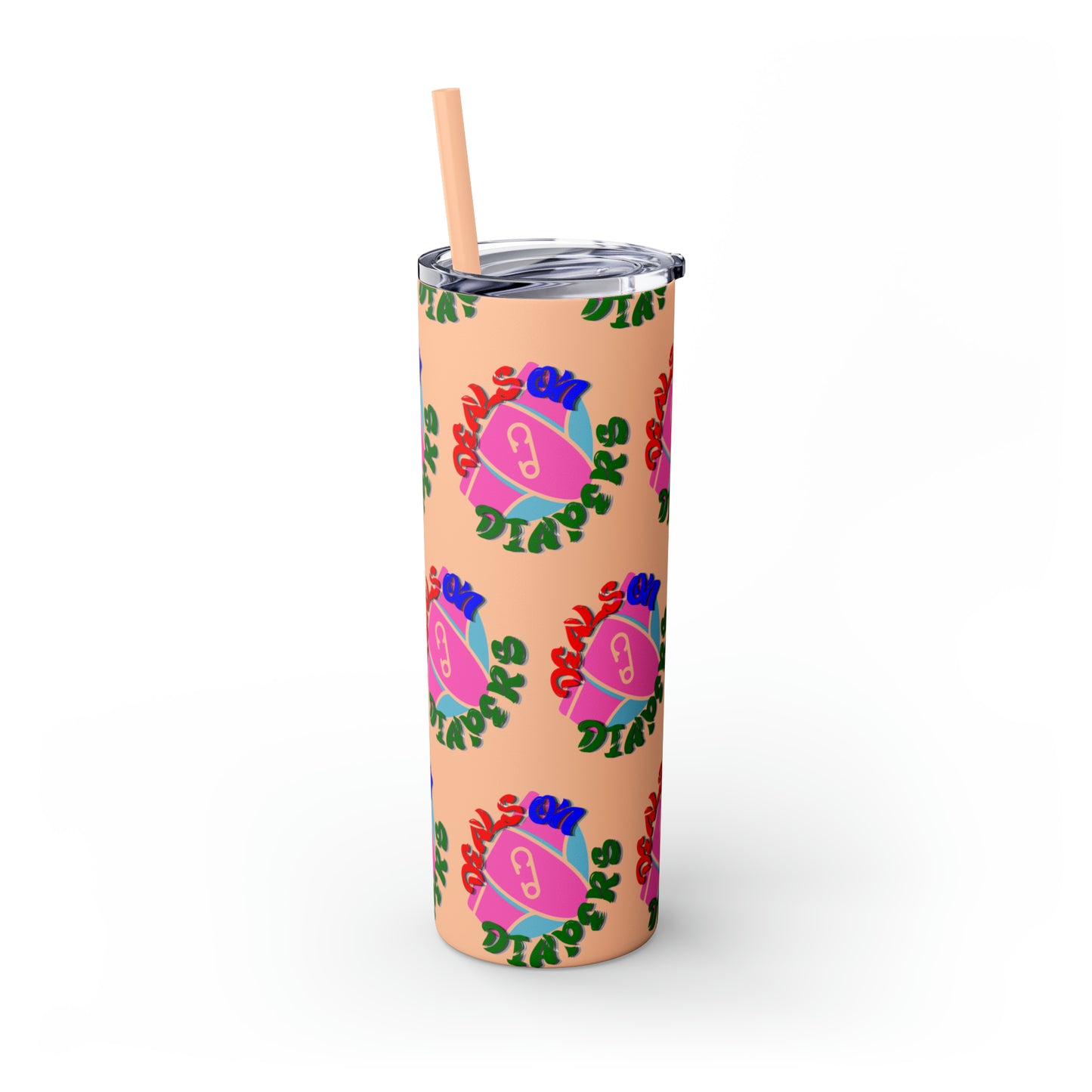 Deals On Diapers Skinny Tumbler with Straw, 20oz