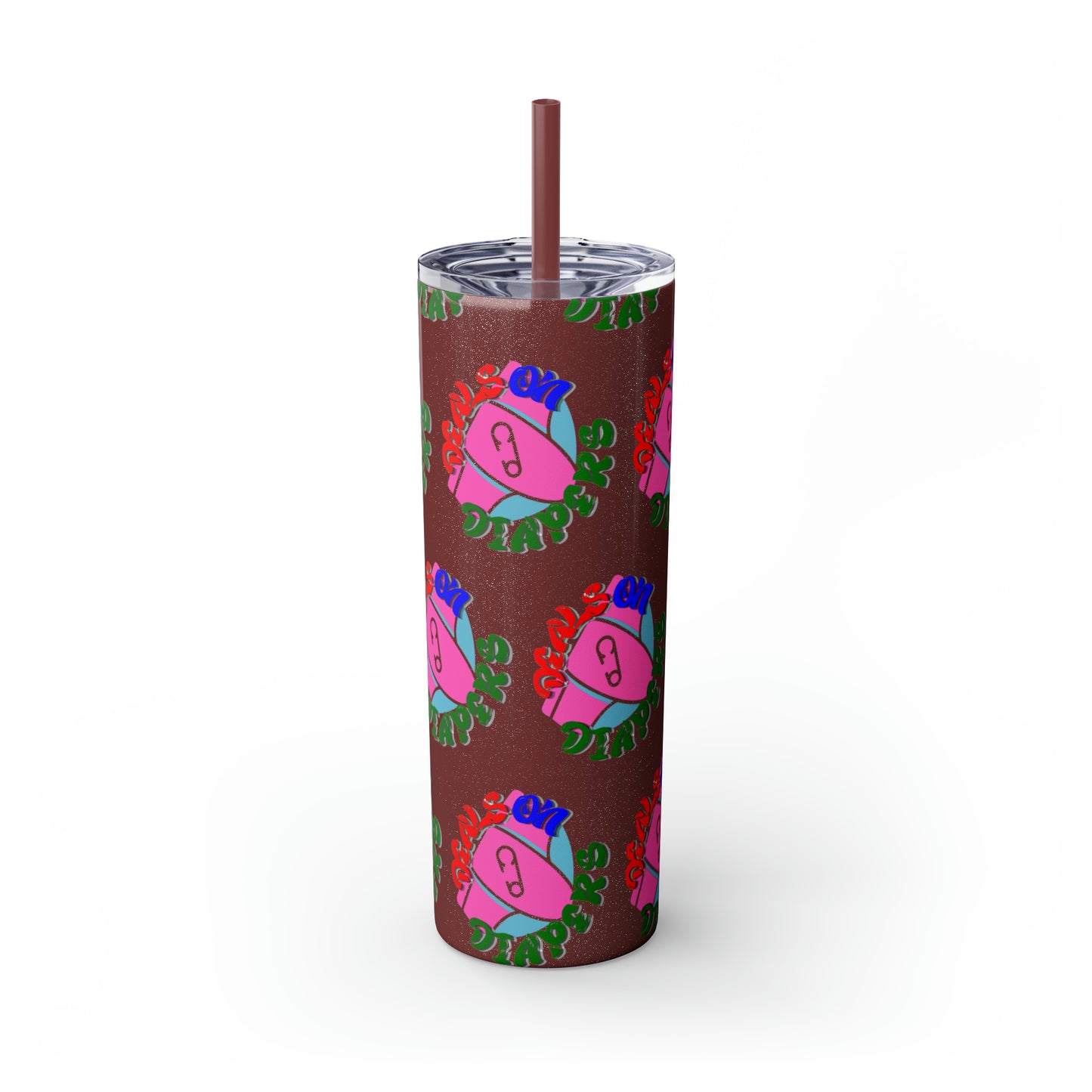 Deals On Diapers Skinny Tumbler with Straw, 20oz