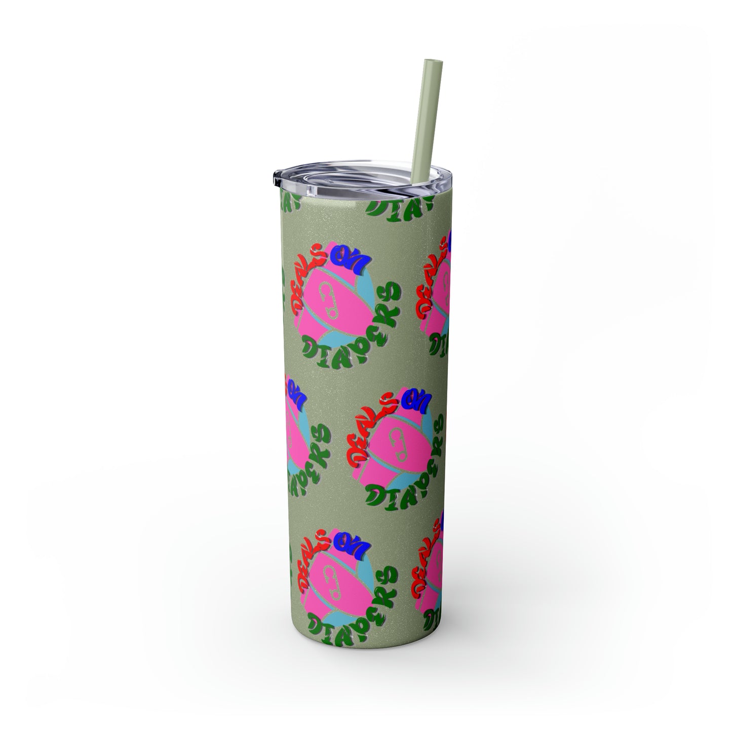 Deals On Diapers Skinny Tumbler with Straw, 20oz