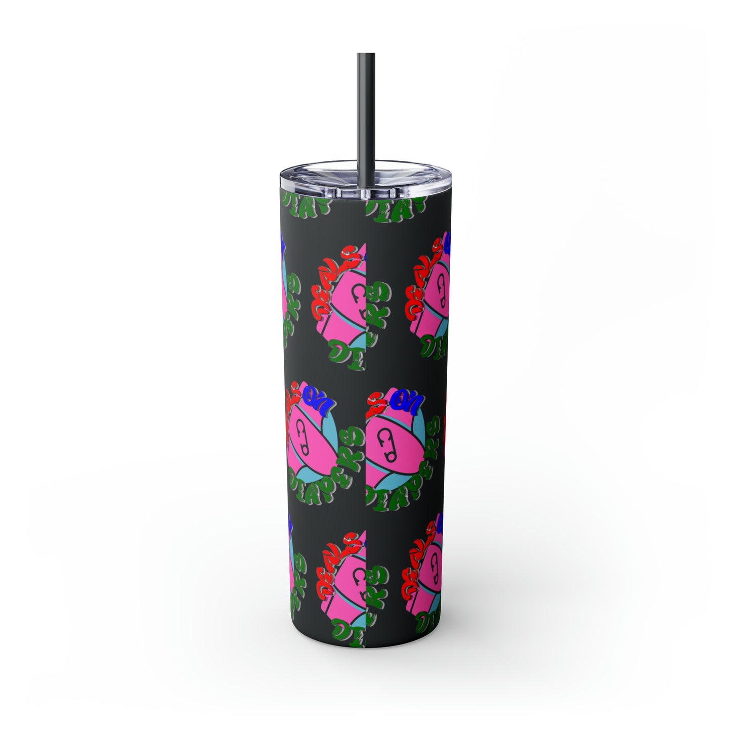 Deals On Diapers Skinny Tumbler with Straw, 20oz