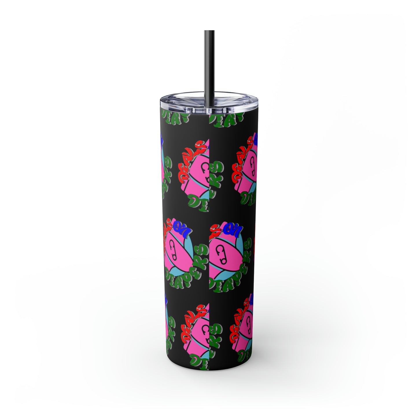 Deals On Diapers Skinny Tumbler with Straw, 20oz