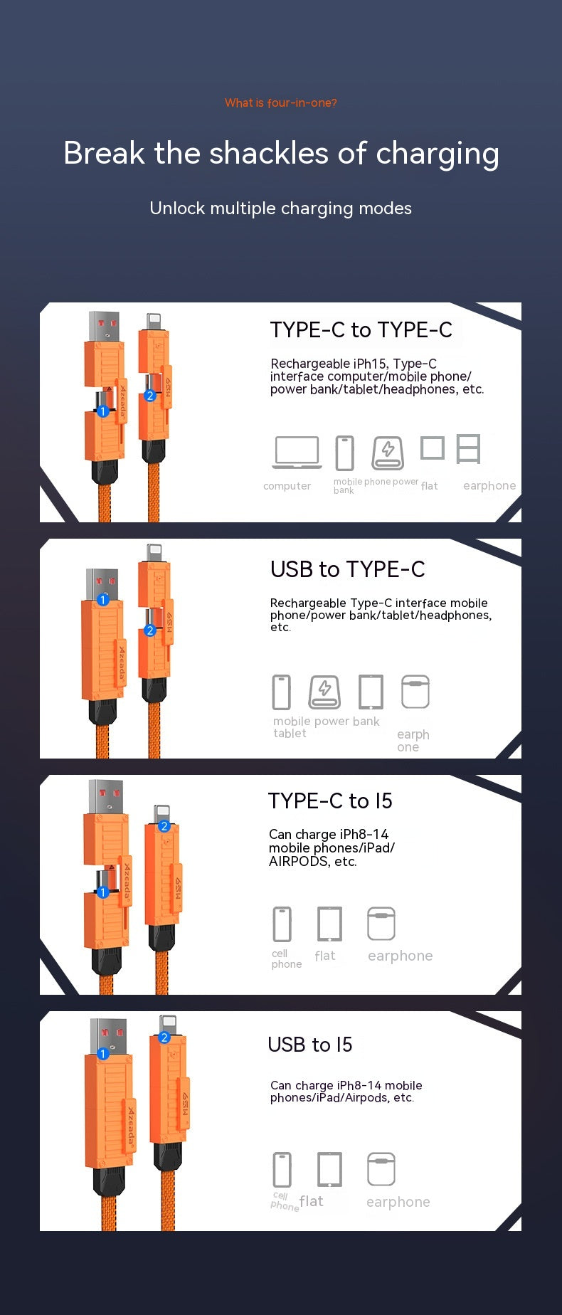 Armor Series 65W Fast Charge Data Cable Two Drag Two