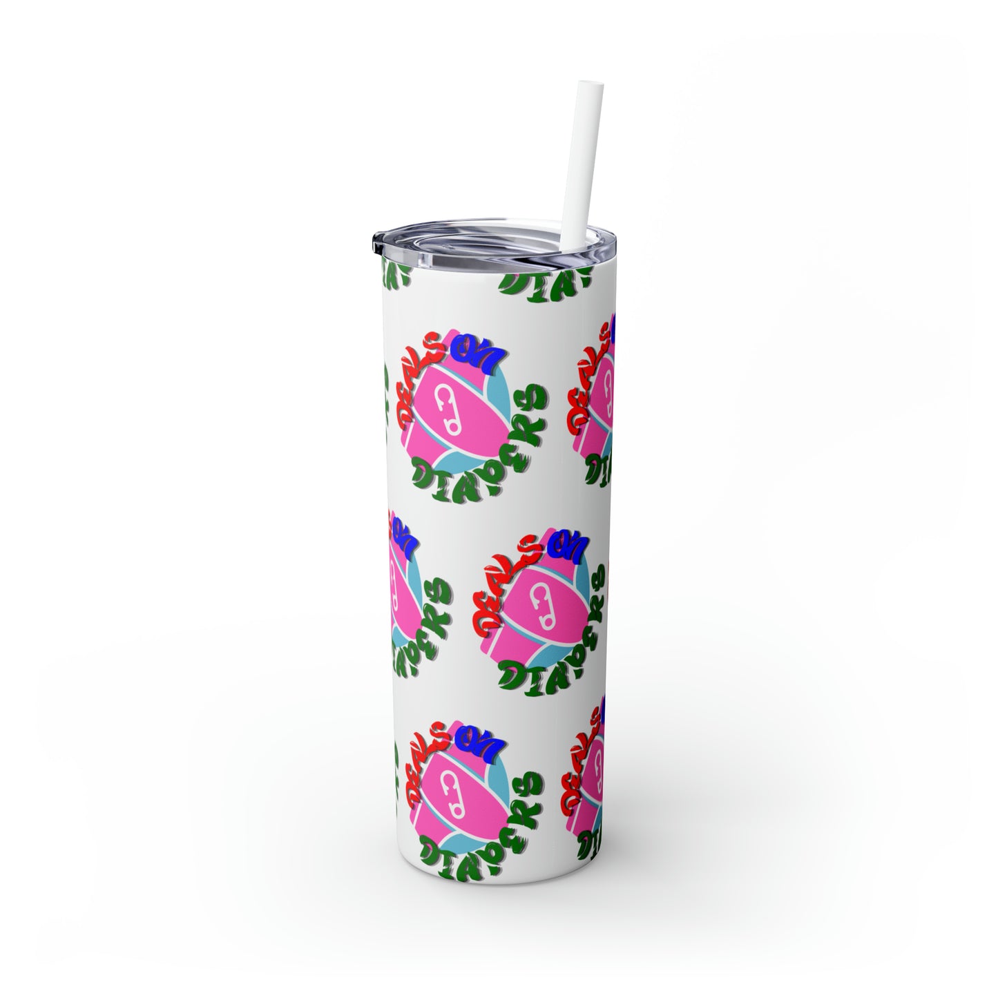 Deals On Diapers Skinny Tumbler with Straw, 20oz