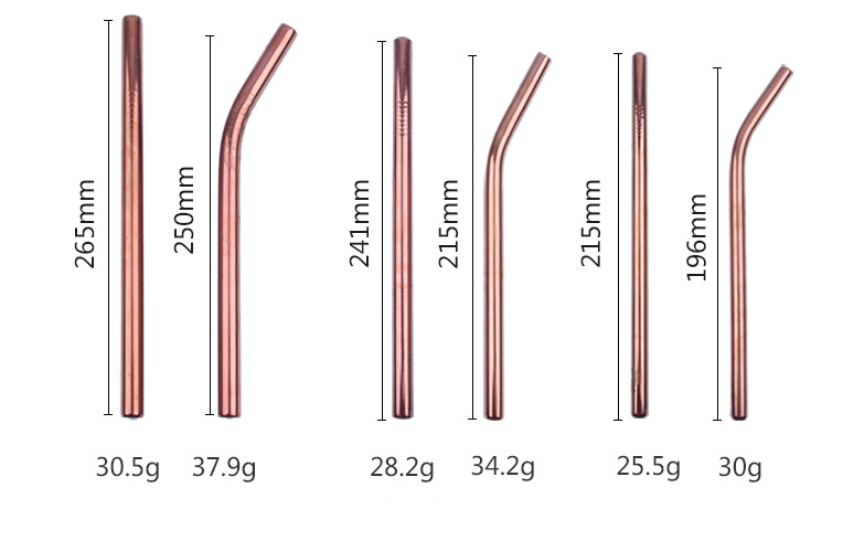 Stainless Steel Straw Food Grade Color Set Straw Milk Tea Coffee Drink Straw