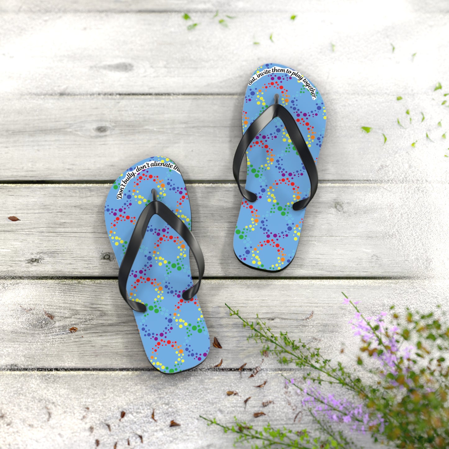 Autism Awareness Flip Flops