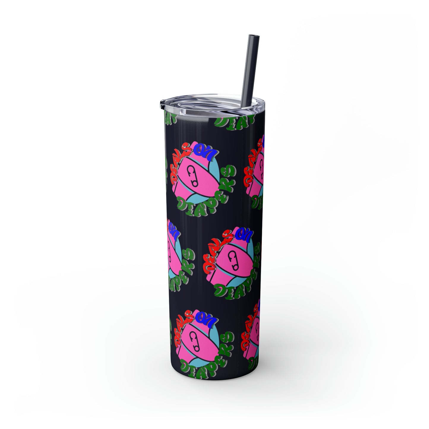 Deals On Diapers Skinny Tumbler with Straw, 20oz