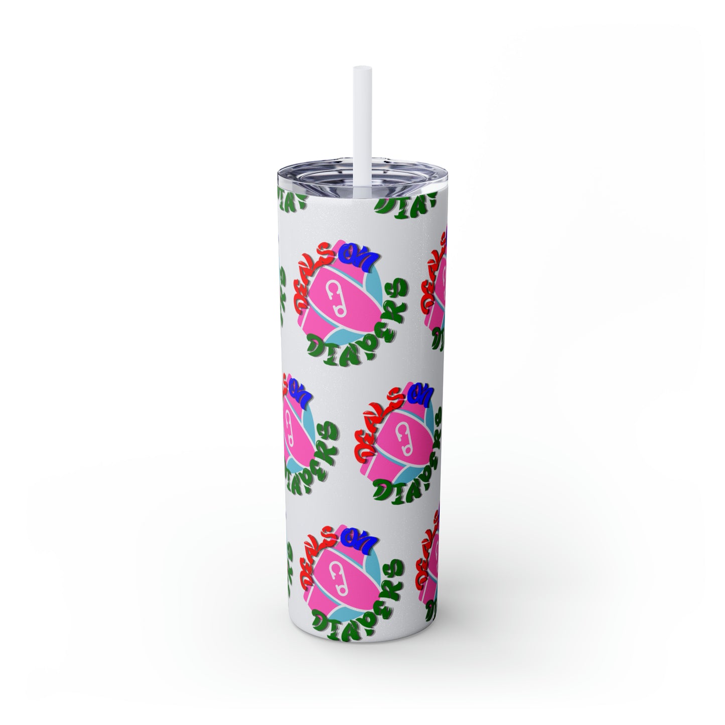 Deals On Diapers Skinny Tumbler with Straw, 20oz