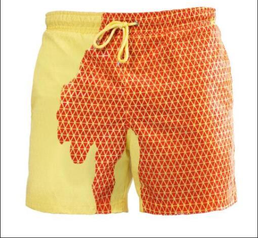 Discoloration In Water Beach Sports Fitness Shorts Quick-Drying Swimming Trunks Temperature Change