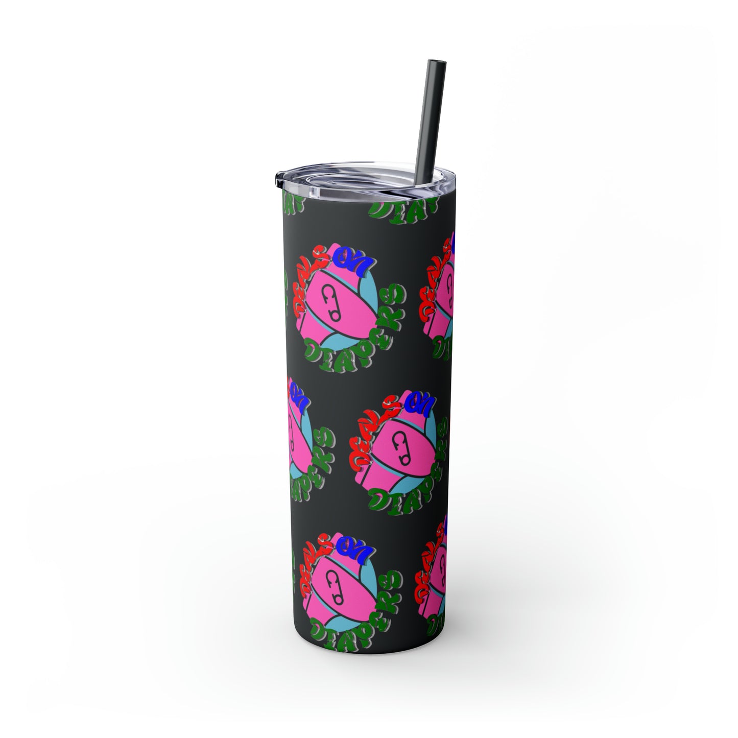 Deals On Diapers Skinny Tumbler with Straw, 20oz
