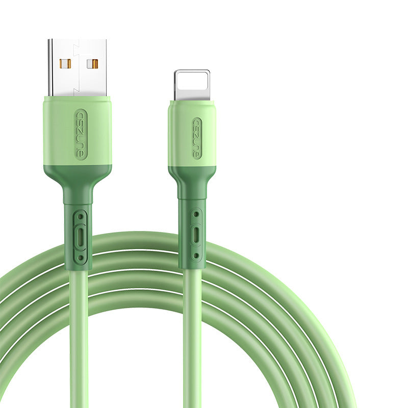 Liquid silicone flash charging data cable