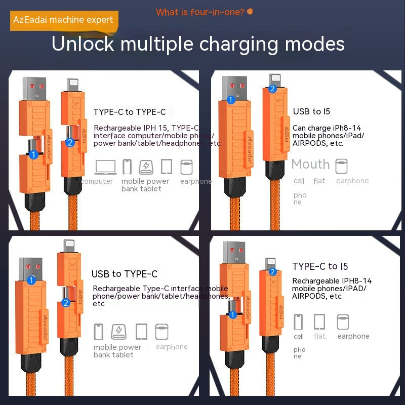 Armor Series 65W Fast Charge Data Cable Two Drag Two