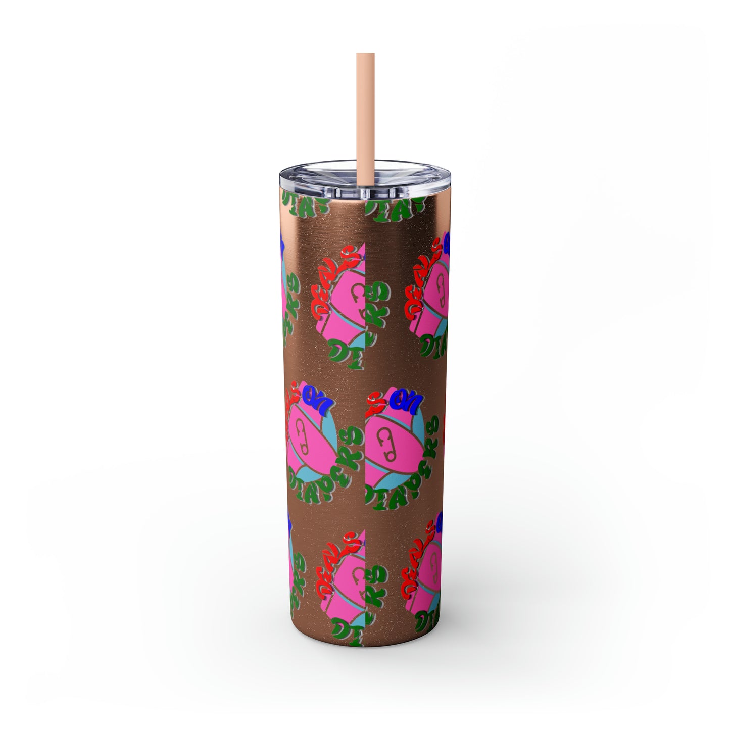 Deals On Diapers Skinny Tumbler with Straw, 20oz