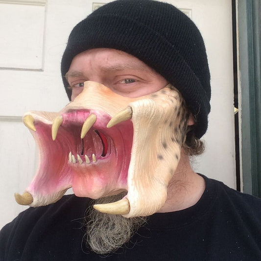 Latex Mask with mouth open showing teeth