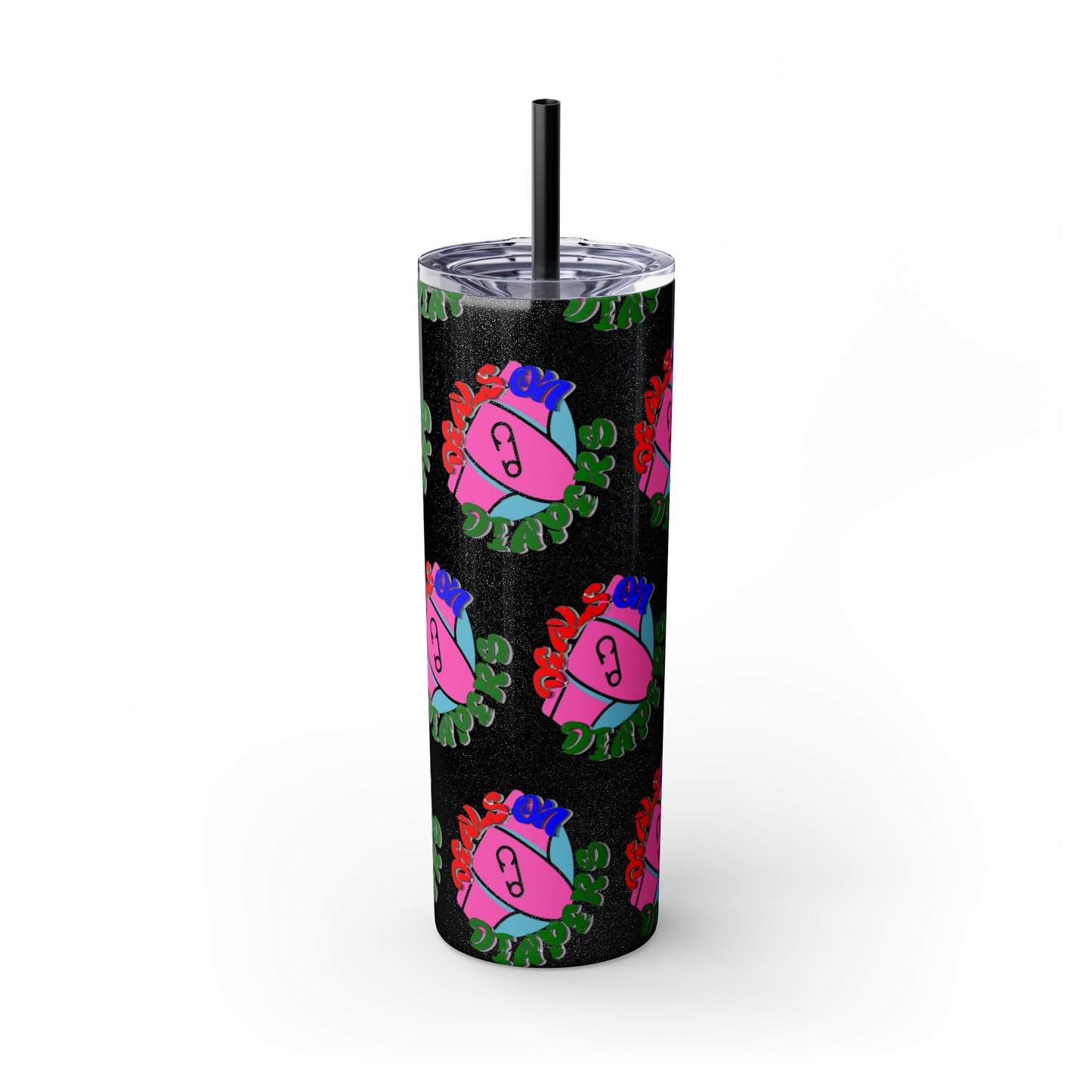 Deals On Diapers Skinny Tumbler with Straw, 20oz