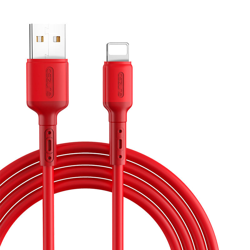 Liquid silicone flash charging data cable