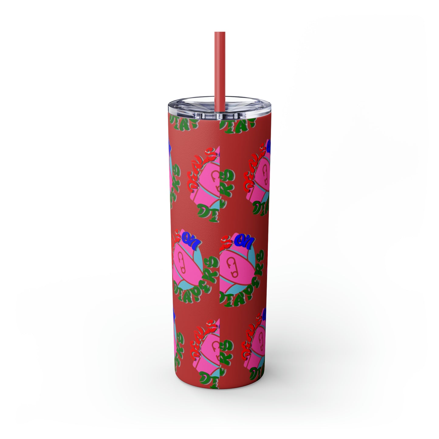 Deals On Diapers Skinny Tumbler with Straw, 20oz