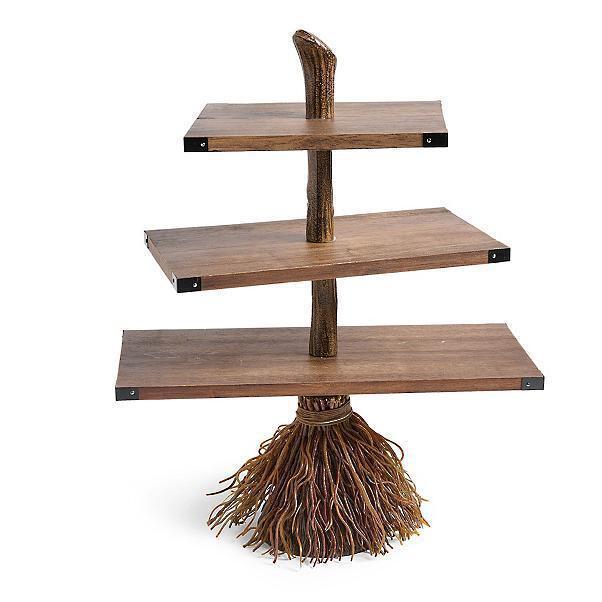 Halloween Broom Table Tree Root Decoration New Product Resin Handicraft Decoration