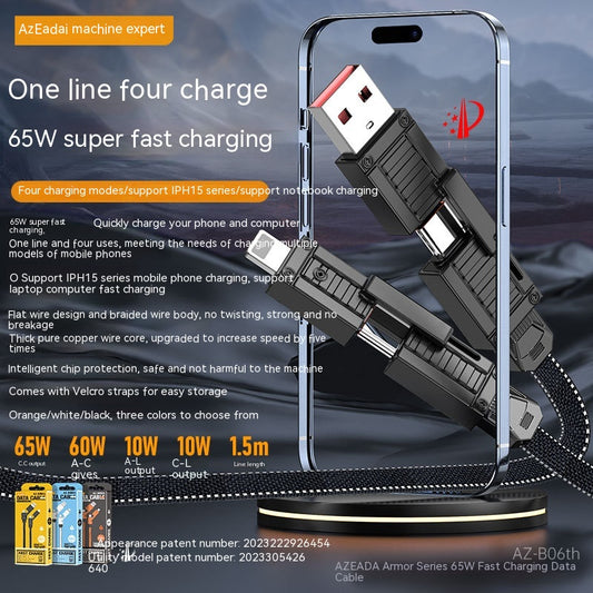 Armor Series 65W Fast Charge Data Cable Two Drag Two