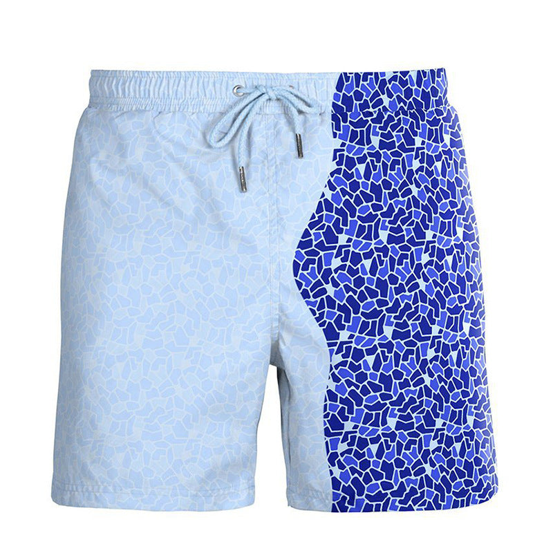 Discoloration In Water Beach Sports Fitness Shorts Quick-Drying Swimming Trunks Temperature Change