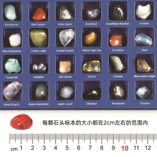 Rock For Kids 36 Pcs Rocks With Learning Guide, Gemstones Crystals Kit Mineral Education Set Geology Science Toys Educational Gifts For Boys Girls Age Above 6 Year Old