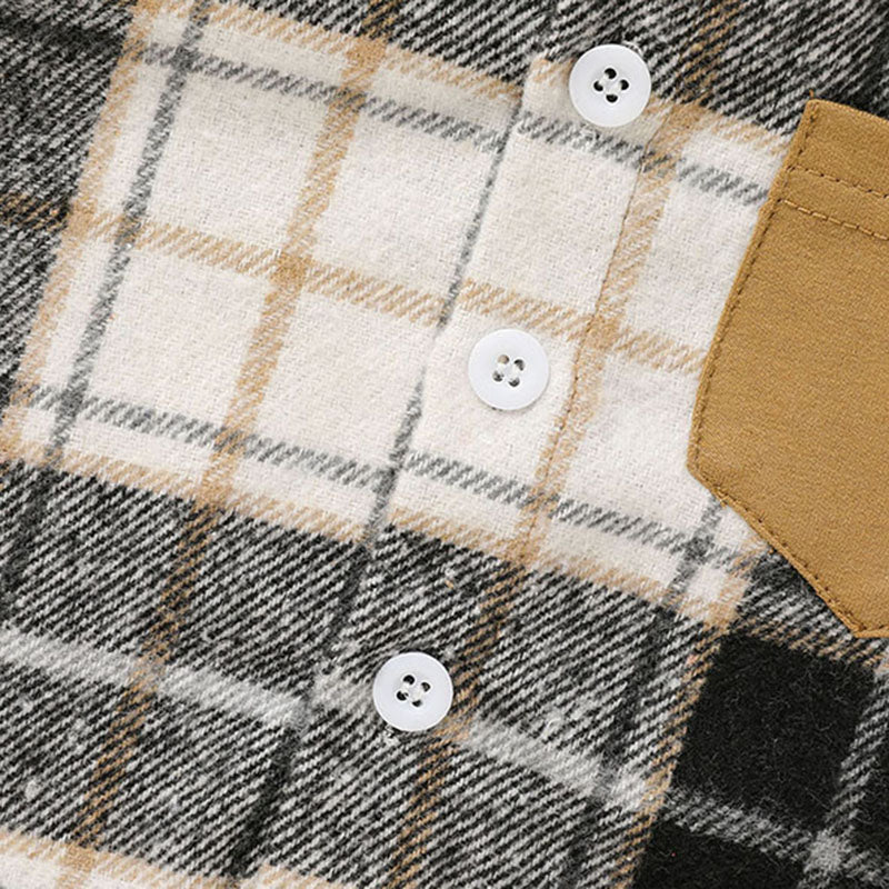 Toddler Baby Boy Clothes Plaid Long Sleeve Hoodie Sweatshirt & Pants 2pcs Boys Outfit Set