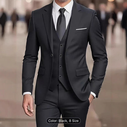 Men's Suit Set Wedding Host Business Three-piece Set