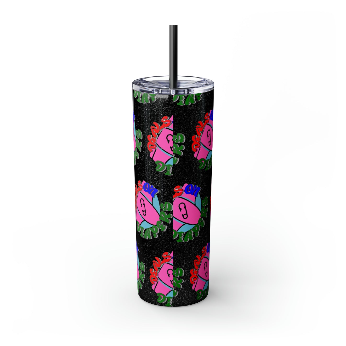 Deals On Diapers Skinny Tumbler with Straw, 20oz