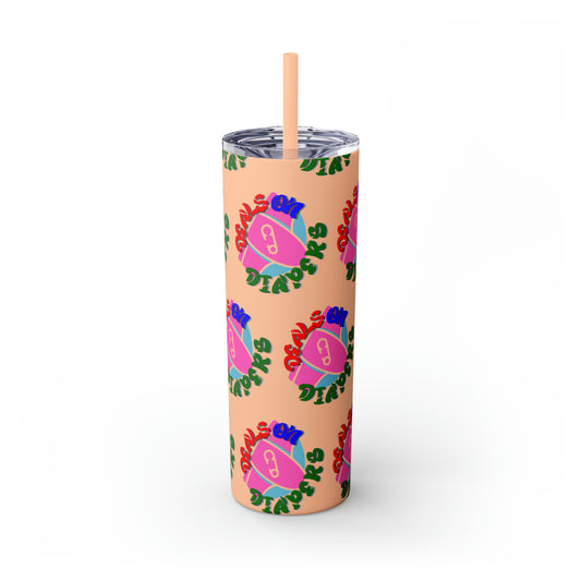 Deals On Diapers Skinny Tumbler with Straw, 20oz
